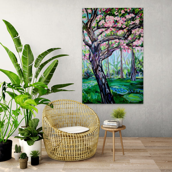 Tall Magnolias by Lisa Litowitz in situ