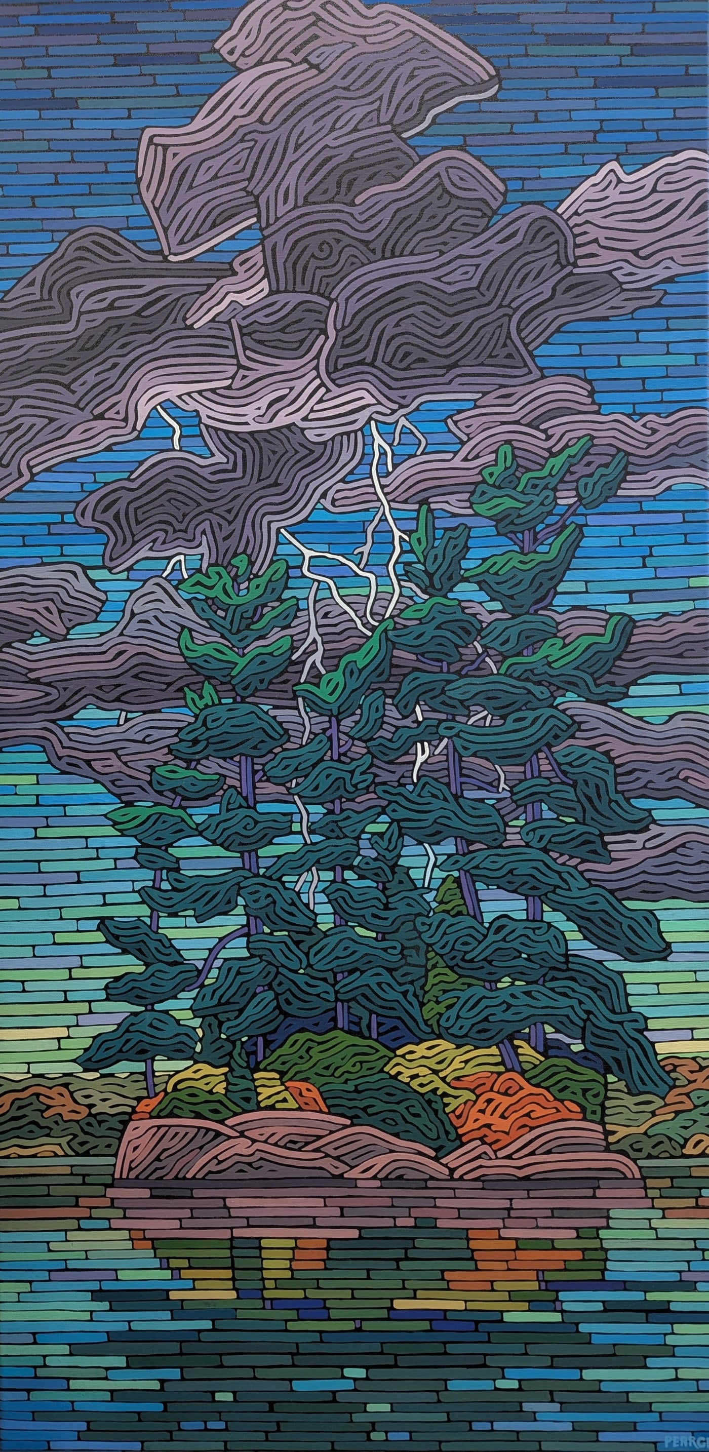 Crackle In A Summer Evening — painting by Victoria Pearce
