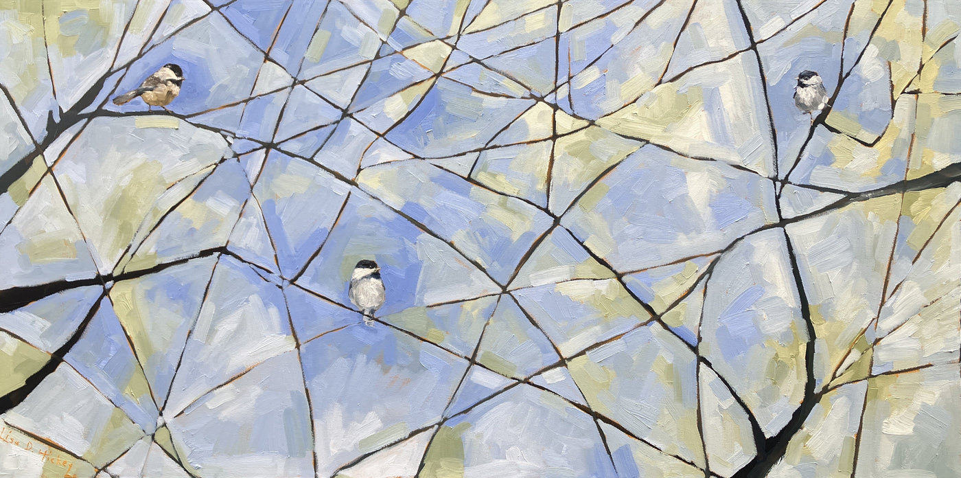 Three Little Birds — painting by Lisa D. Hickey
