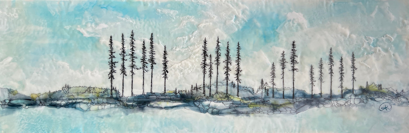 Joyful Connections Along the Trail — painting by Angela Lane