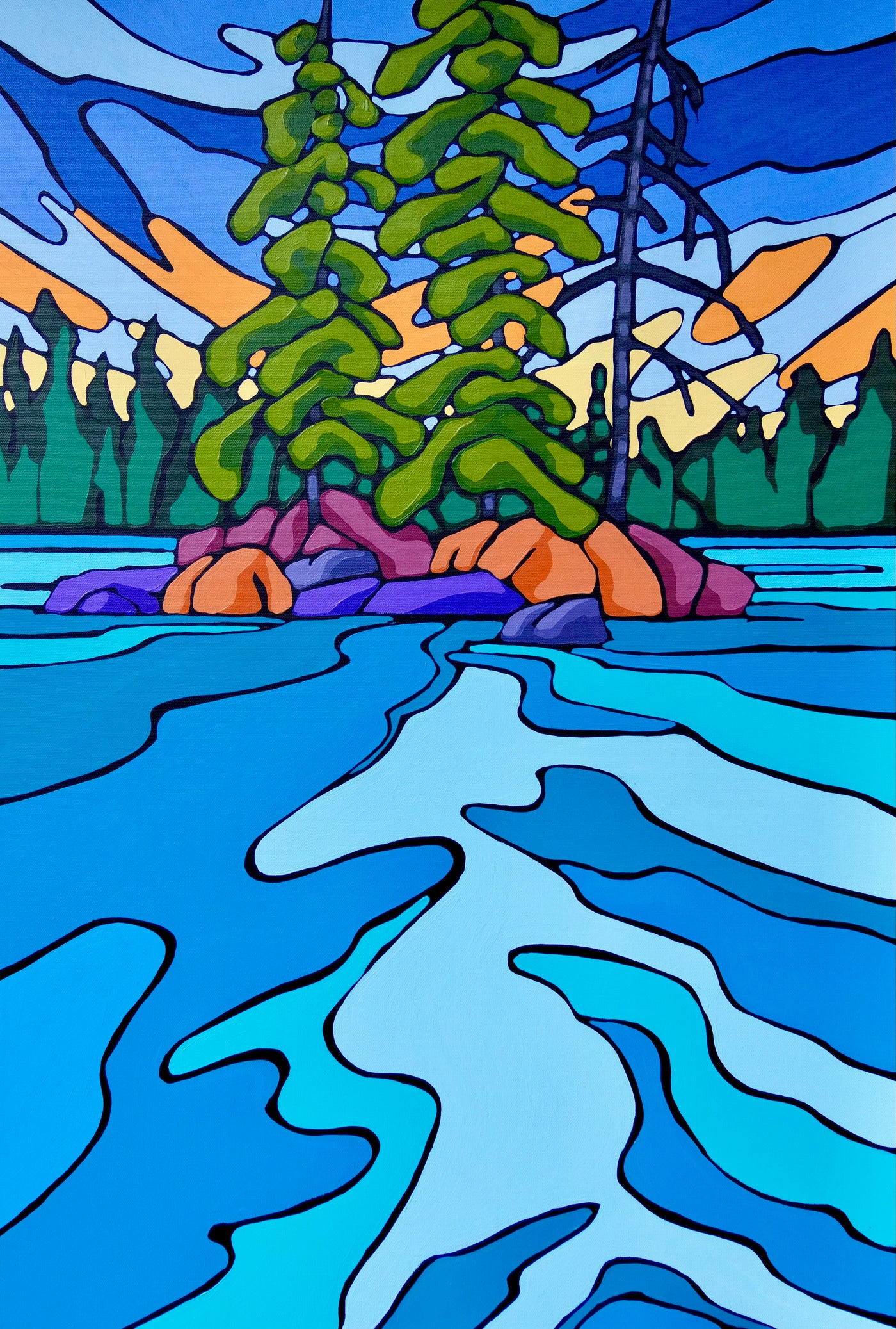 As We Depart with a Sigh — painting by Lori Meeboer