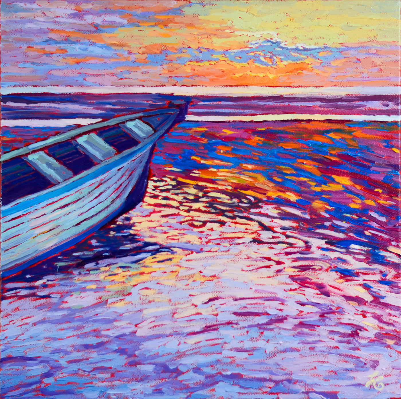 Boat with No Name — painting by Sarah Hayek