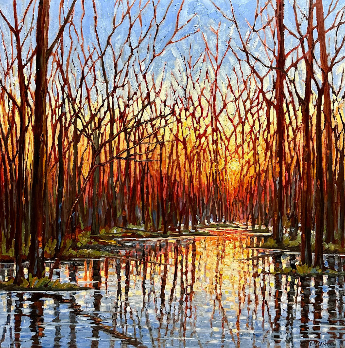 Rising Over the Headwaters - Oakridges Moraine — painting by Brigitte Granton