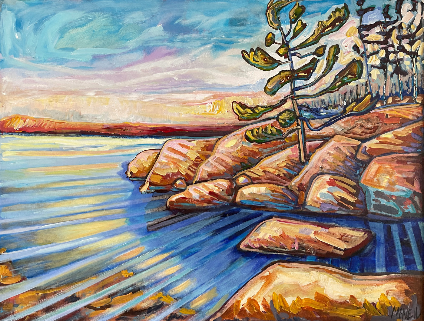 Dock Side — painting by Maureen McNeil