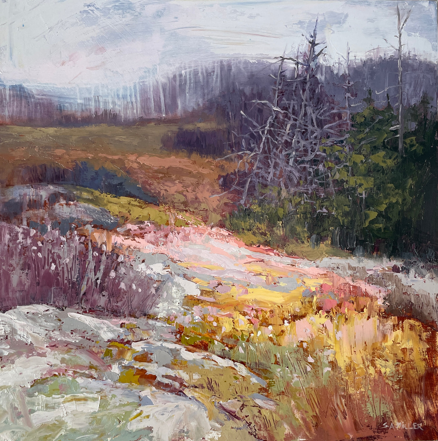 Fall Flora Trail — painting by Sue A. Miller