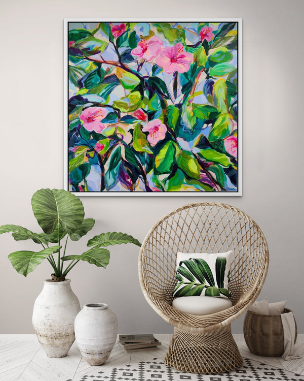Hibiscus Party by Lisa Litowitz in situ