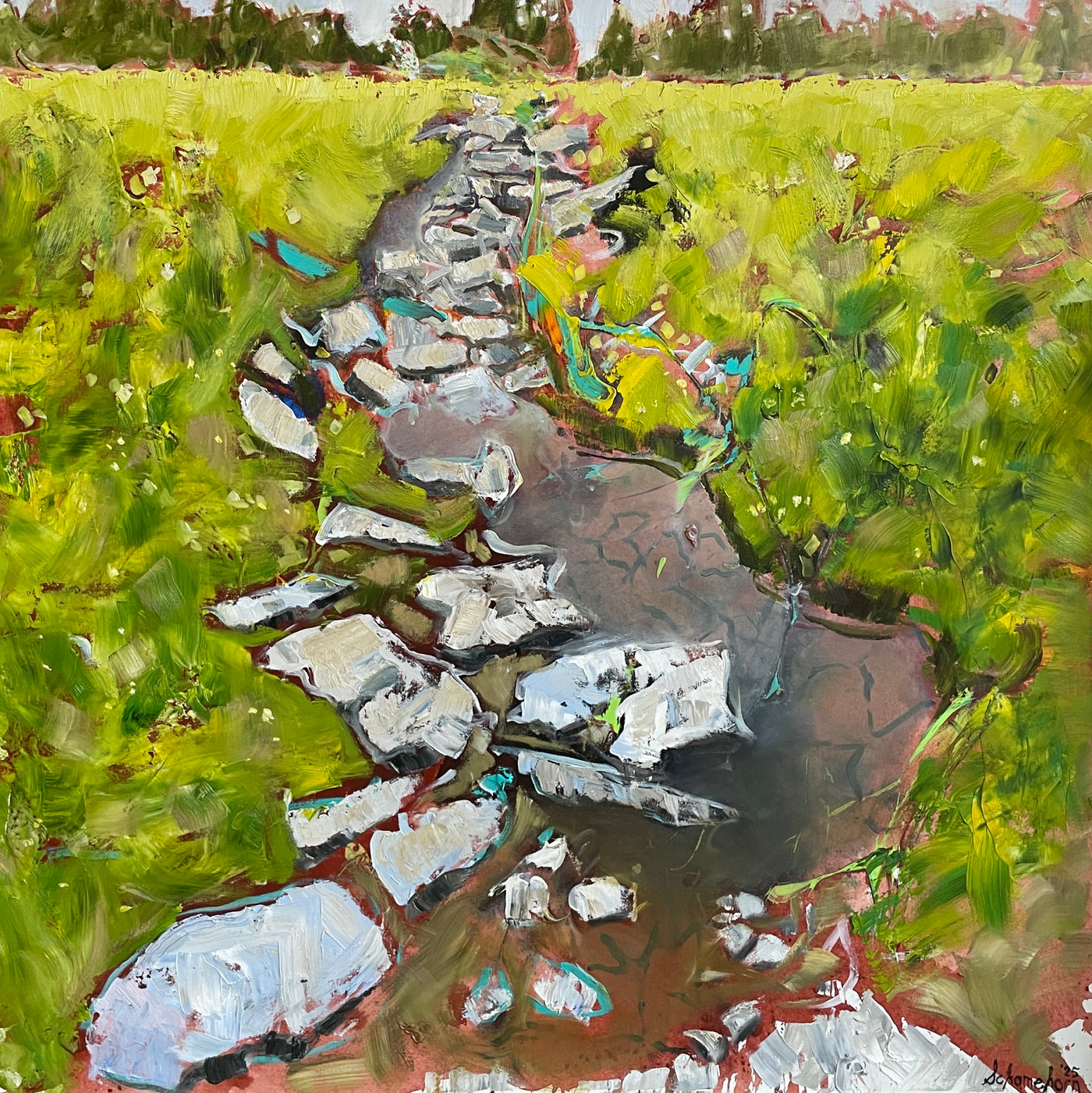 Imagine That Limestone Can Float — painting by Liz Schamehorn