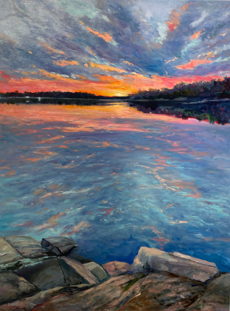 Snug Harbour Sunset by Cathy Boyd