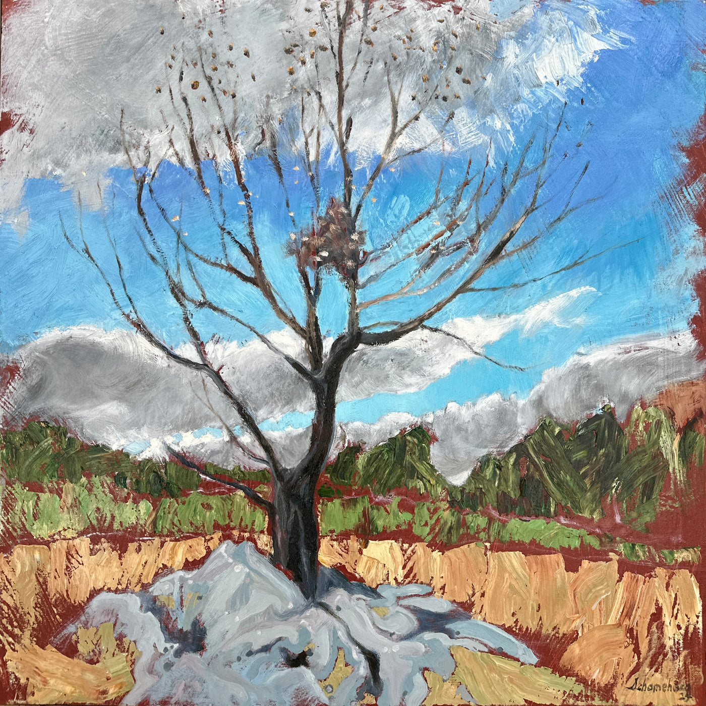 Squirrel's Nest — painting by Liz Schamehorn