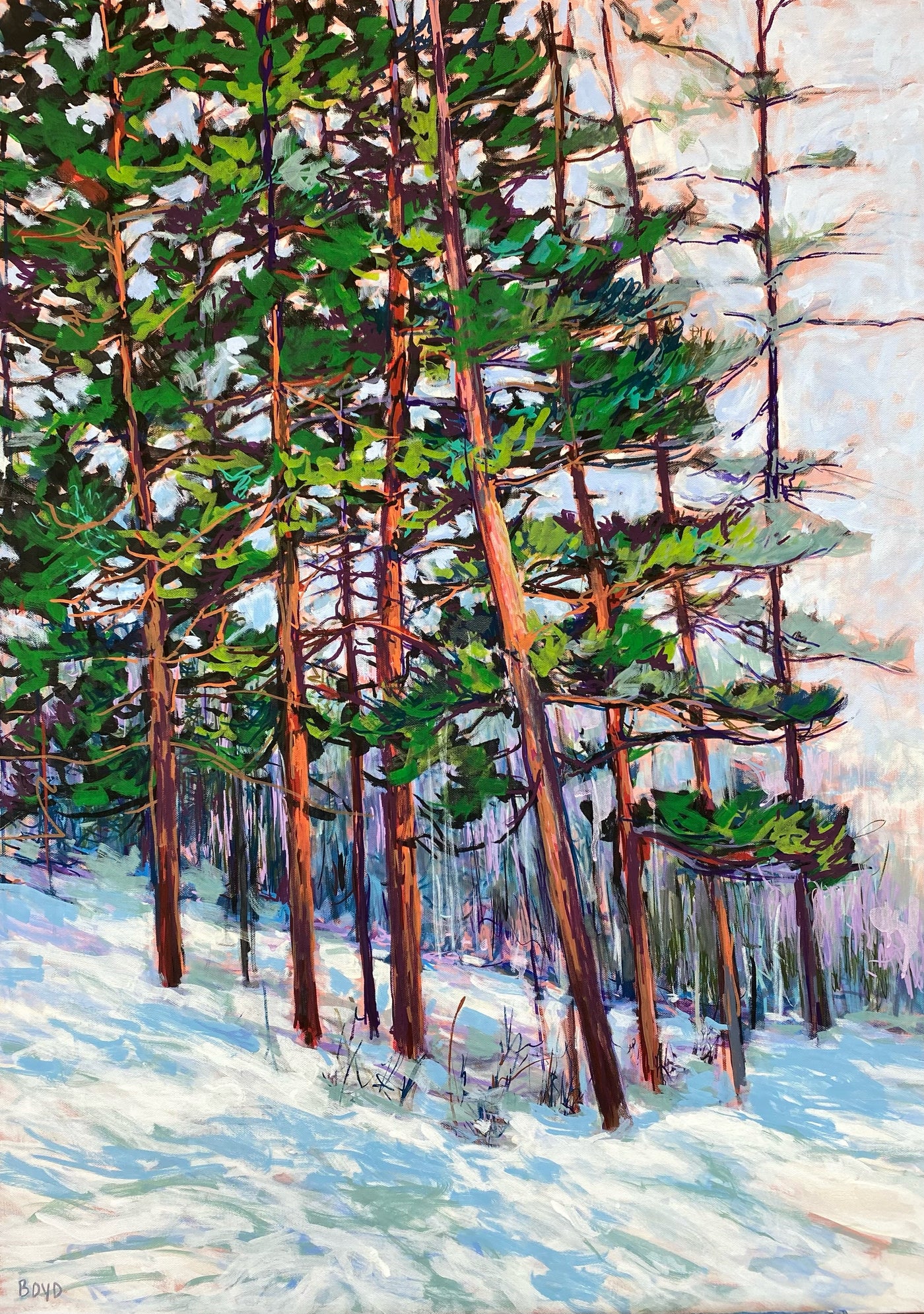 Embracing Winter — painting by Cathy Boyd