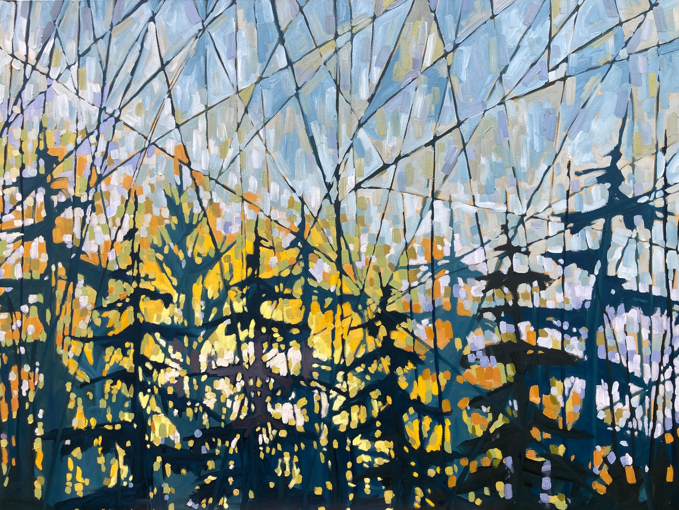 Twilight Wander Through the Woods — painting by Lisa D. Hickey