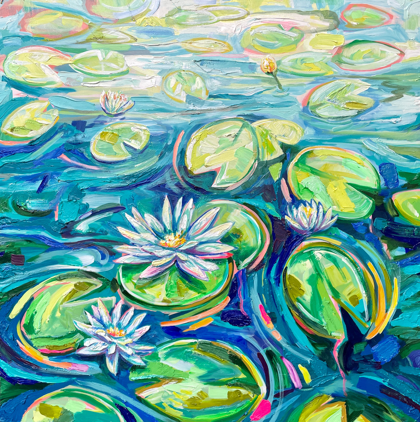 Water Lilies — painting by Sarah Carlson