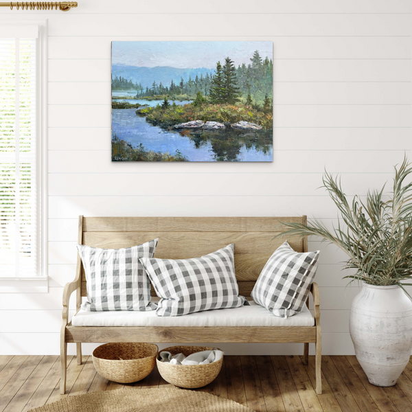 Misty Morning on Costello Creek by Lloyd Webster in situ