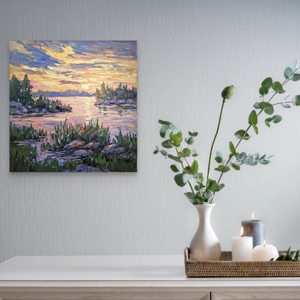 Sunset on Rocky Shoreline