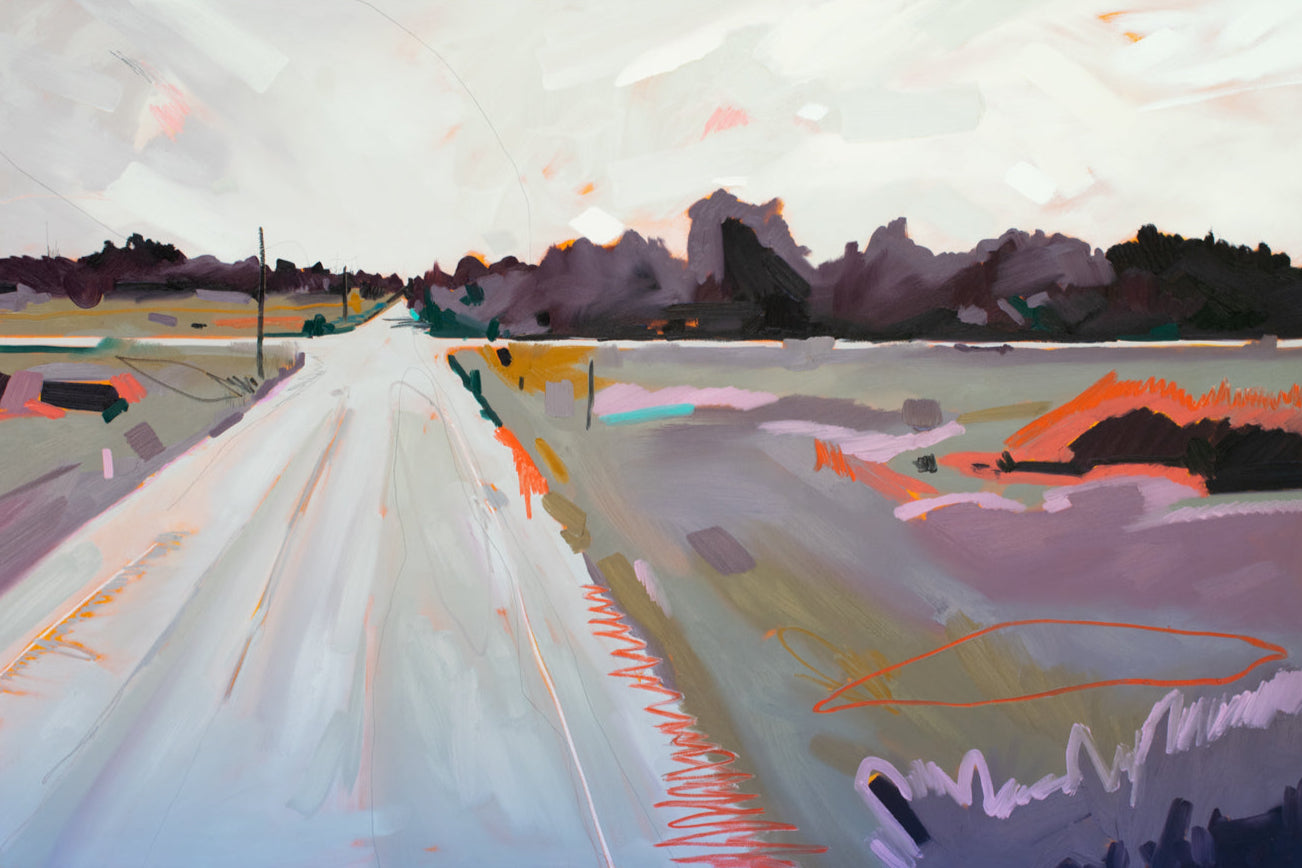 Last Light, Long Road — painting by Joanna Gresik