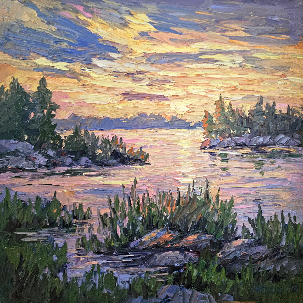 Sunset on Rocky Shoreline