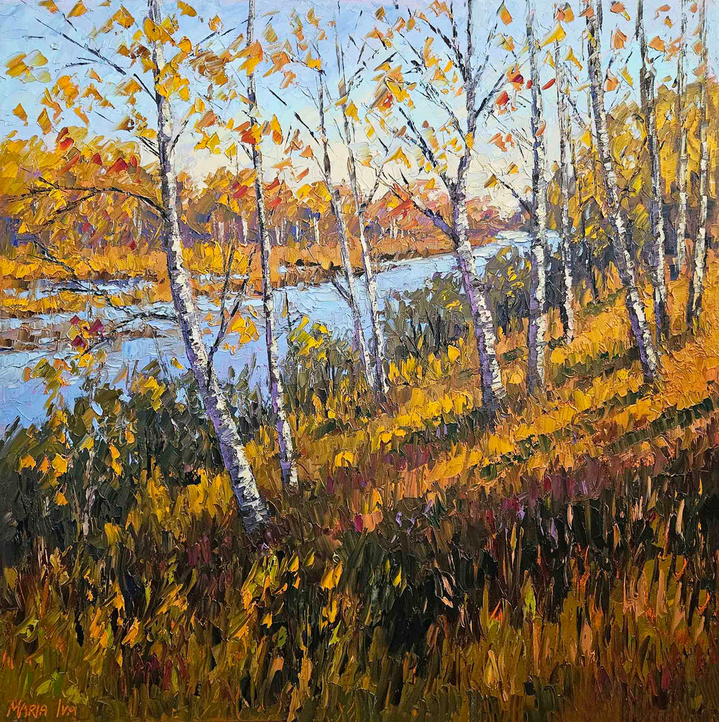 Birches in Fadin Light