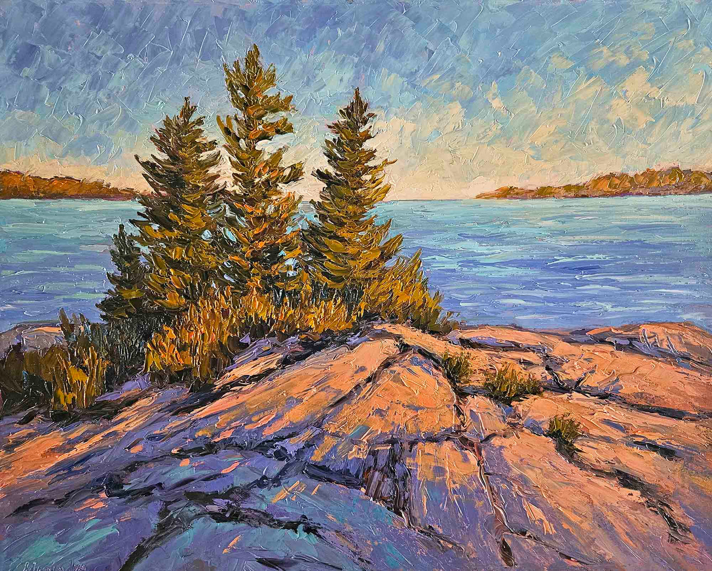 Golden Hour on the Bay — painting by Maria Iva