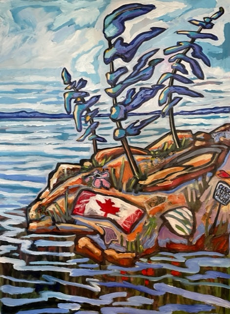 Painted Rock — painting by Maureen McNeil