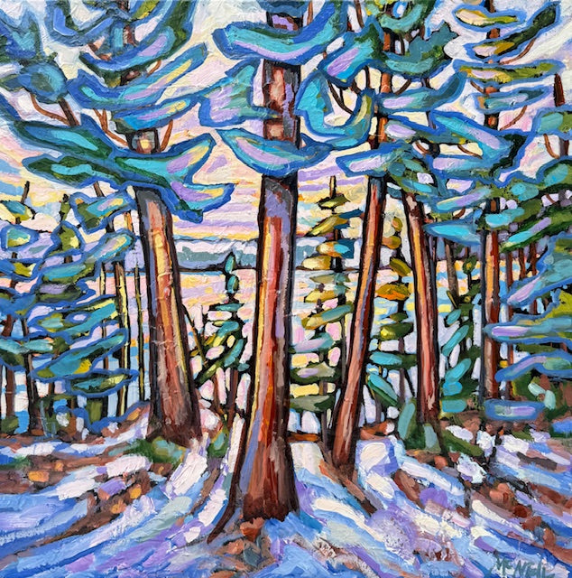 Peeking Through The Pines by Maureen McNeil