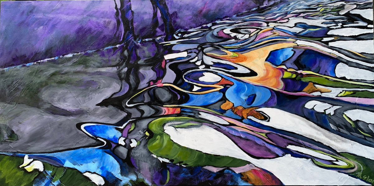 The Purple Canoe's Spell — painting by Miriam Slan