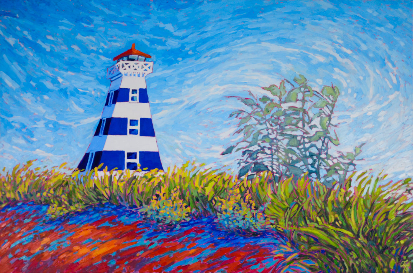 The One With The Stripes — painting by Sarah Hayek