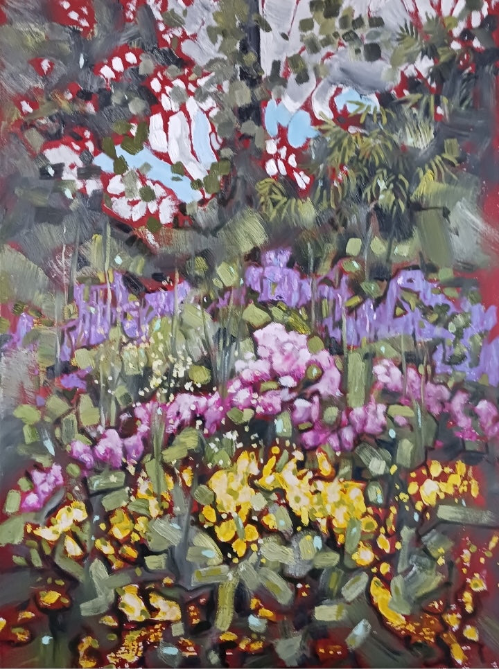 Wildflowers On Wiley Road — painting by Liz Schamehorn
