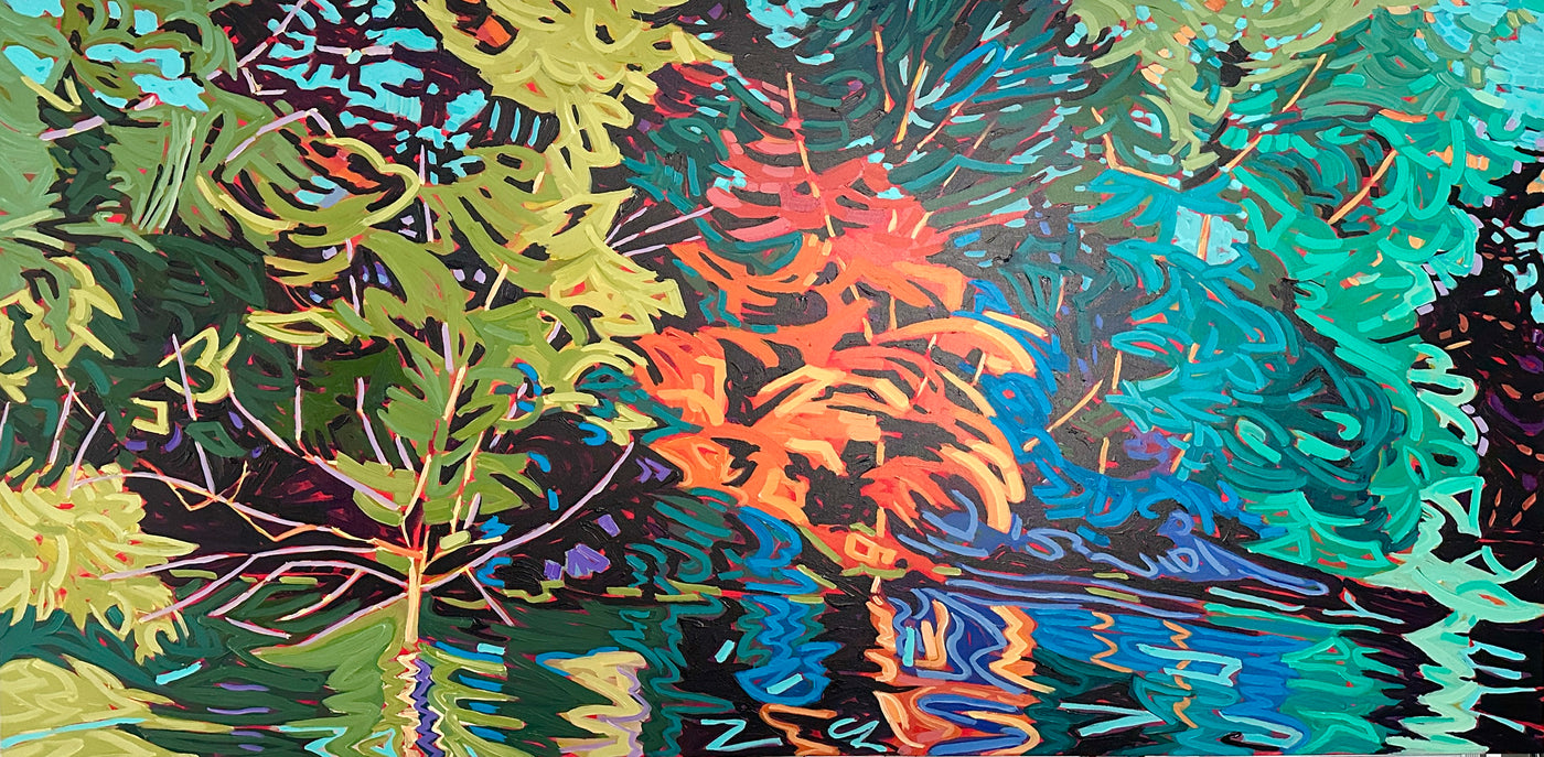 Remembering Conversations at the Shoreline — painting by Tracy Bultje