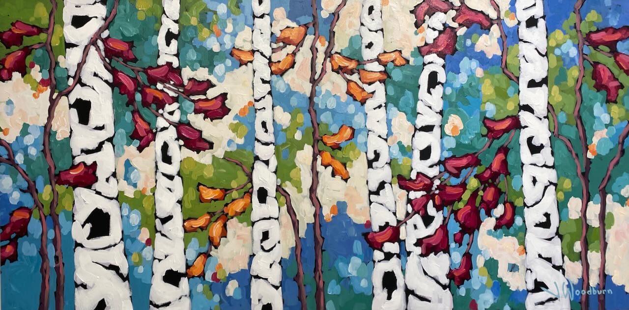 Bubblegum Sunshine — painting by Jennifer Woodburn