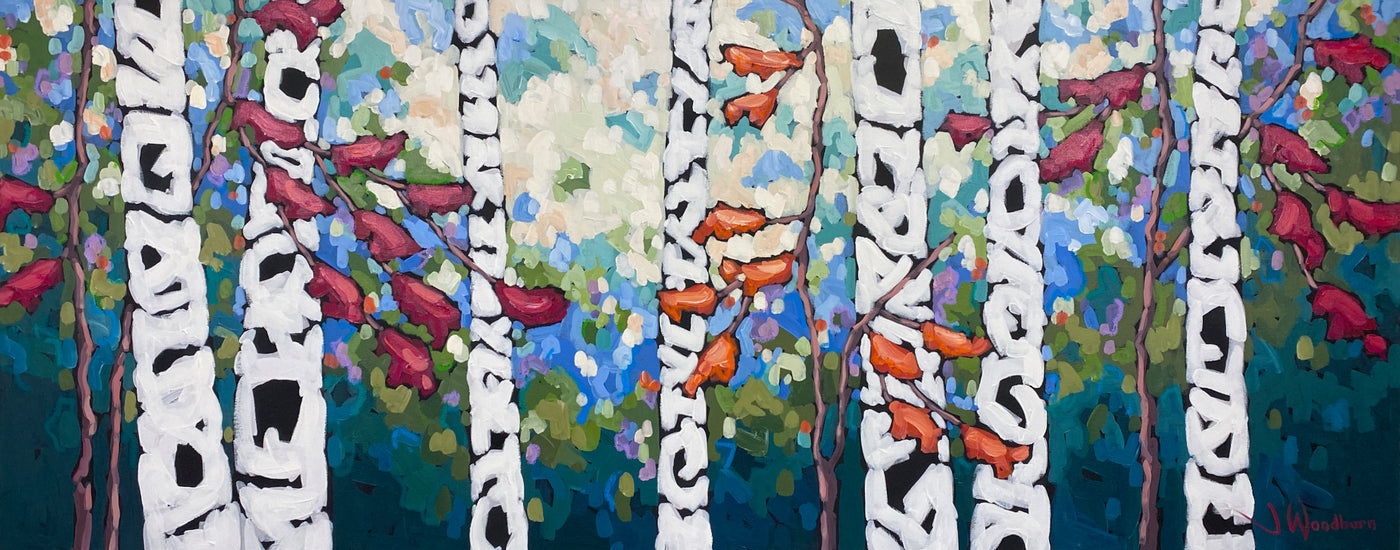 Dancing Leaves — painting by Jennifer Woodburn