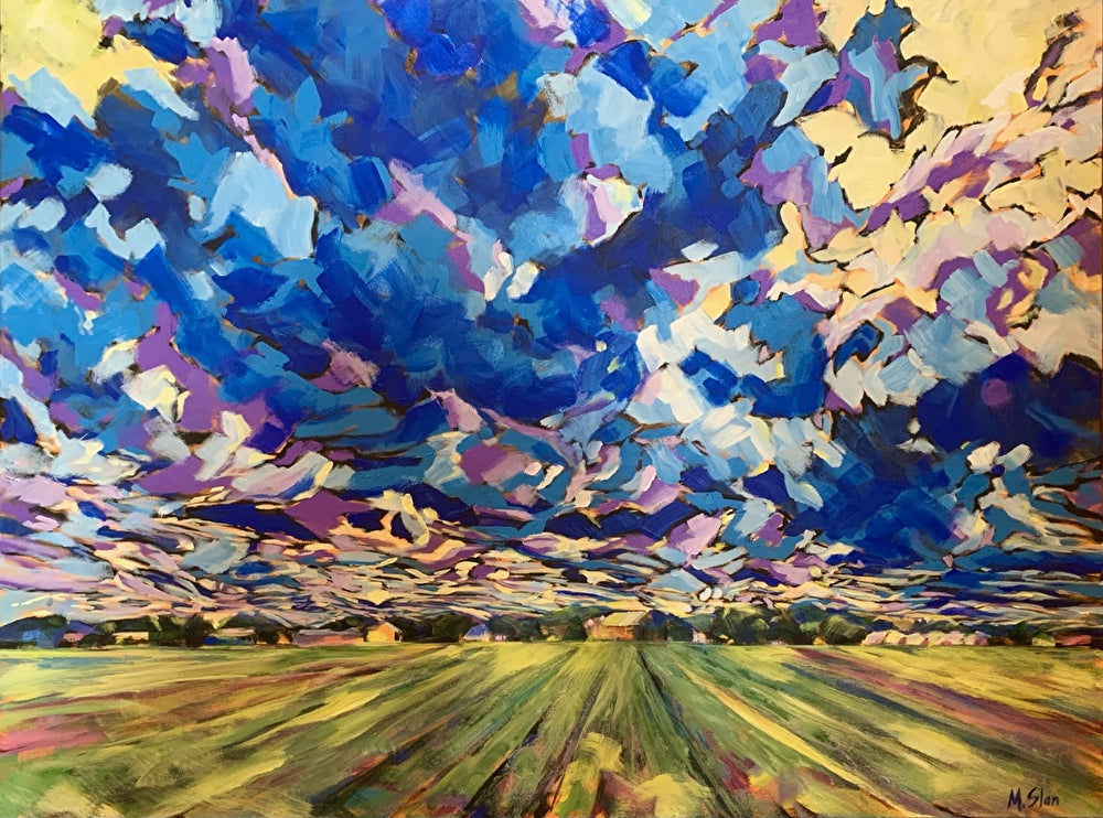 Drama At The Marsh — painting by Miriam Slan