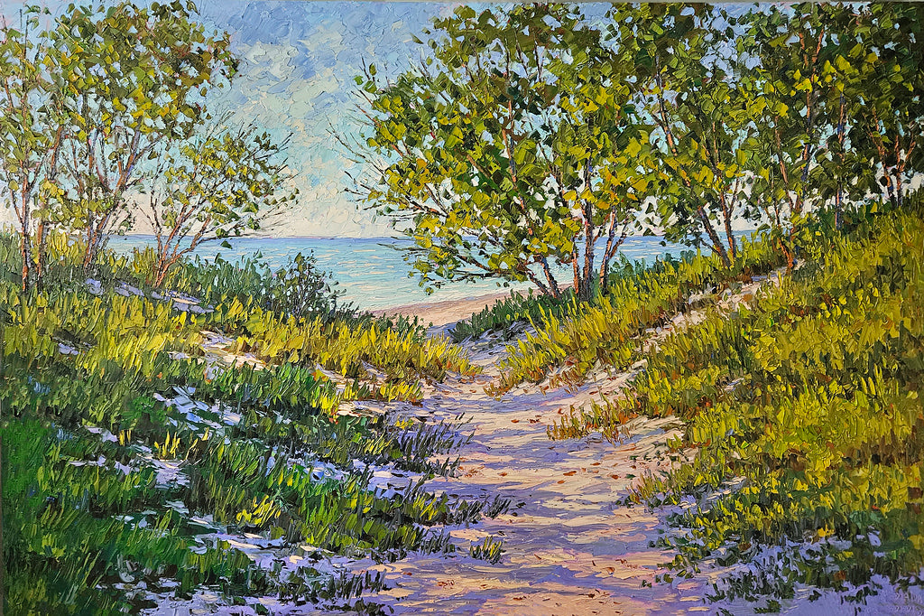 Summer Stroll in Sandbanks — painting by Maria Iva
