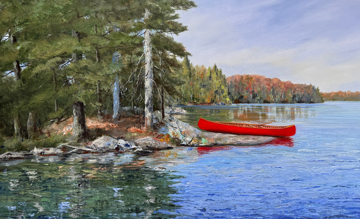 Evening Campsite — painting by Lloyd Wilson
