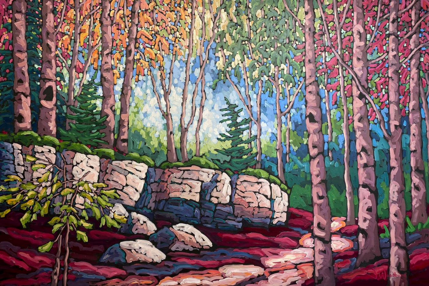 Forest Opulence — painting by Jennifer Woodburn
