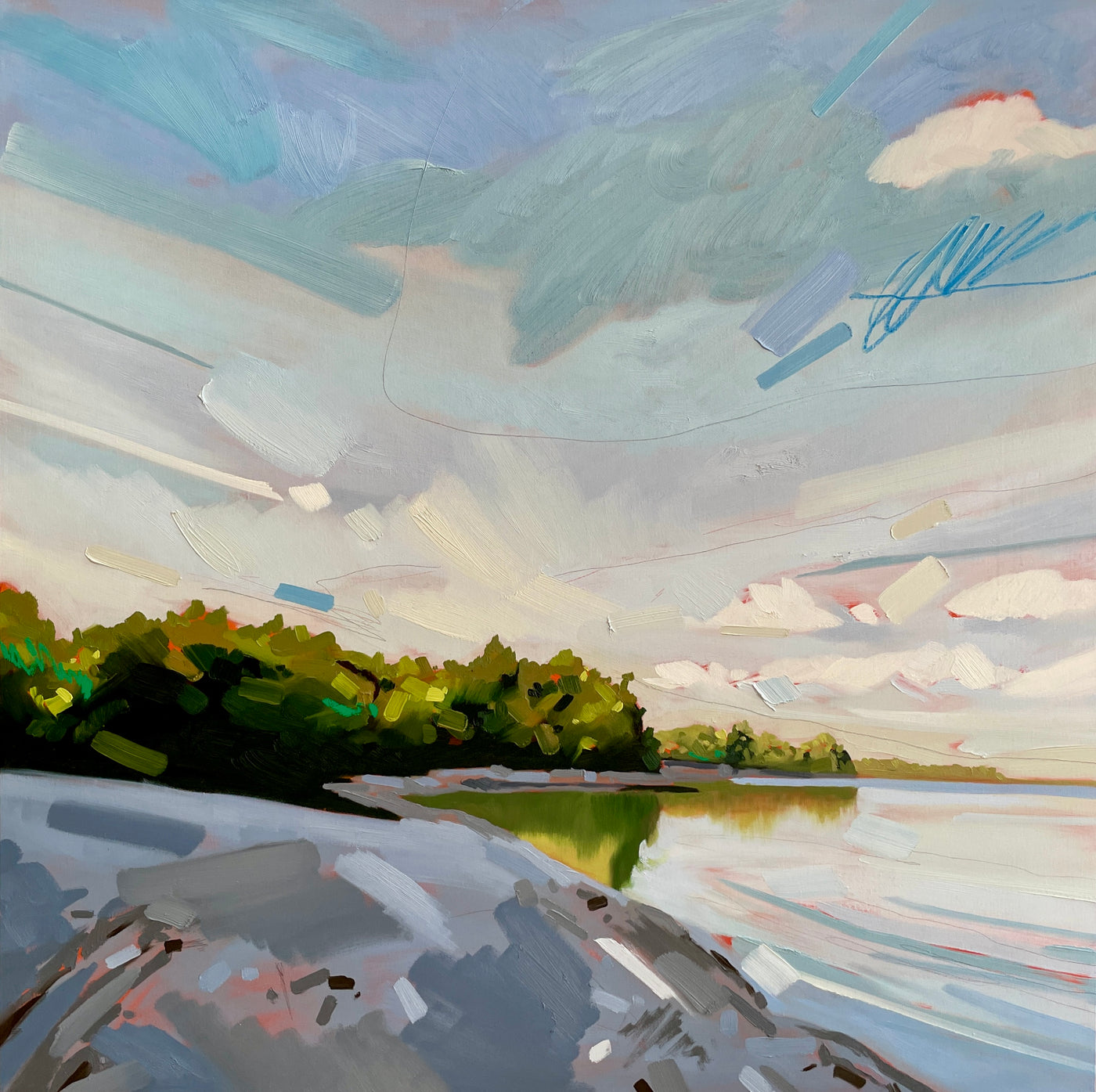 Blue Beach — painting by Joanna Gresik