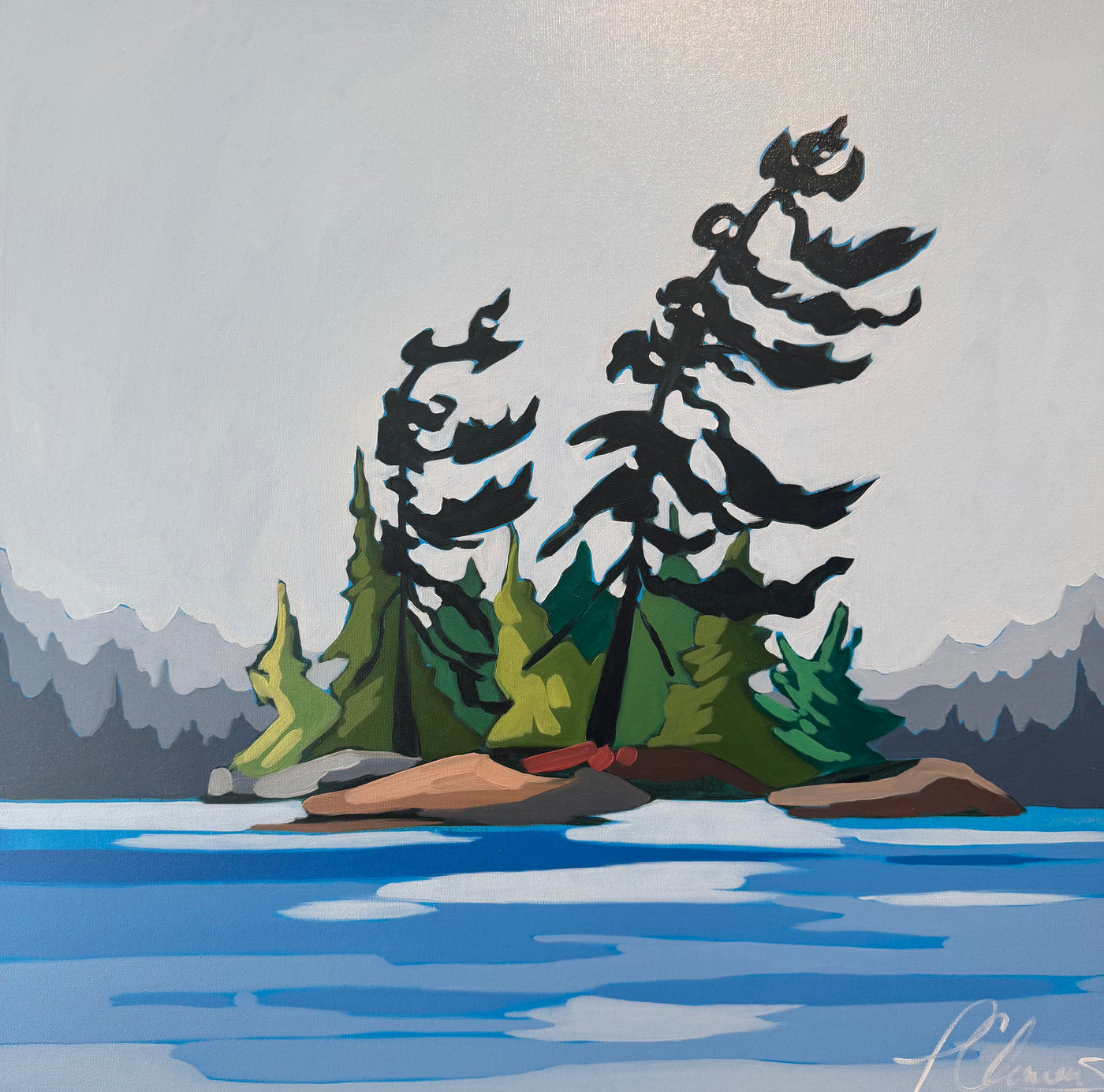 Lake Keepers — painting by Patricia Clemmens
