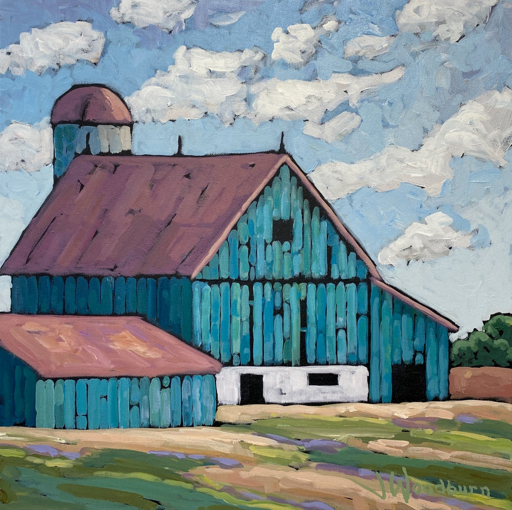 Teal Barn Tango by Jennifer Woodburn