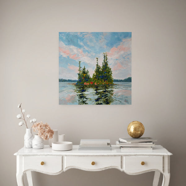 Pine Island In Summer Light by Elena Dinissuk