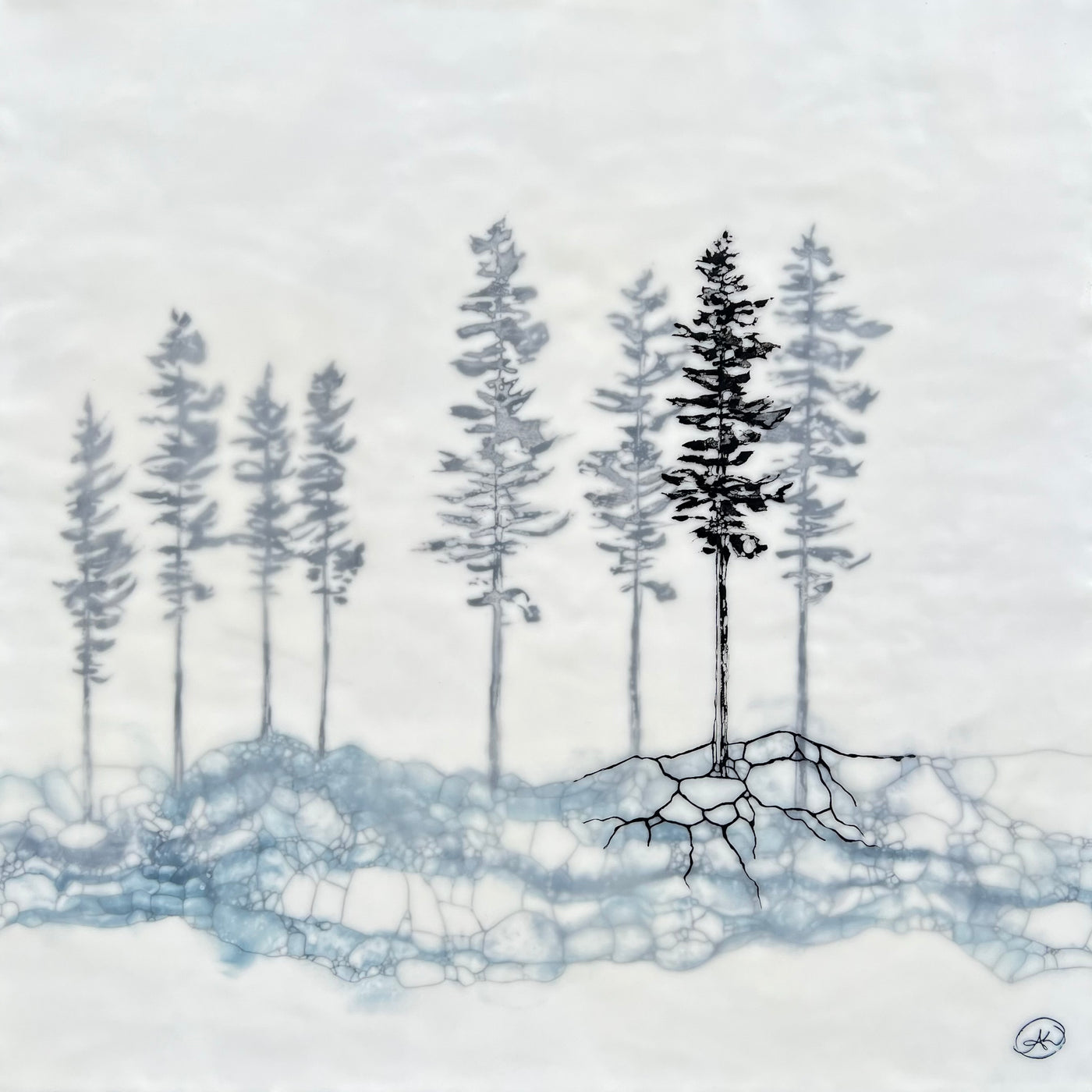 Happy Connections — painting by Angela Lane