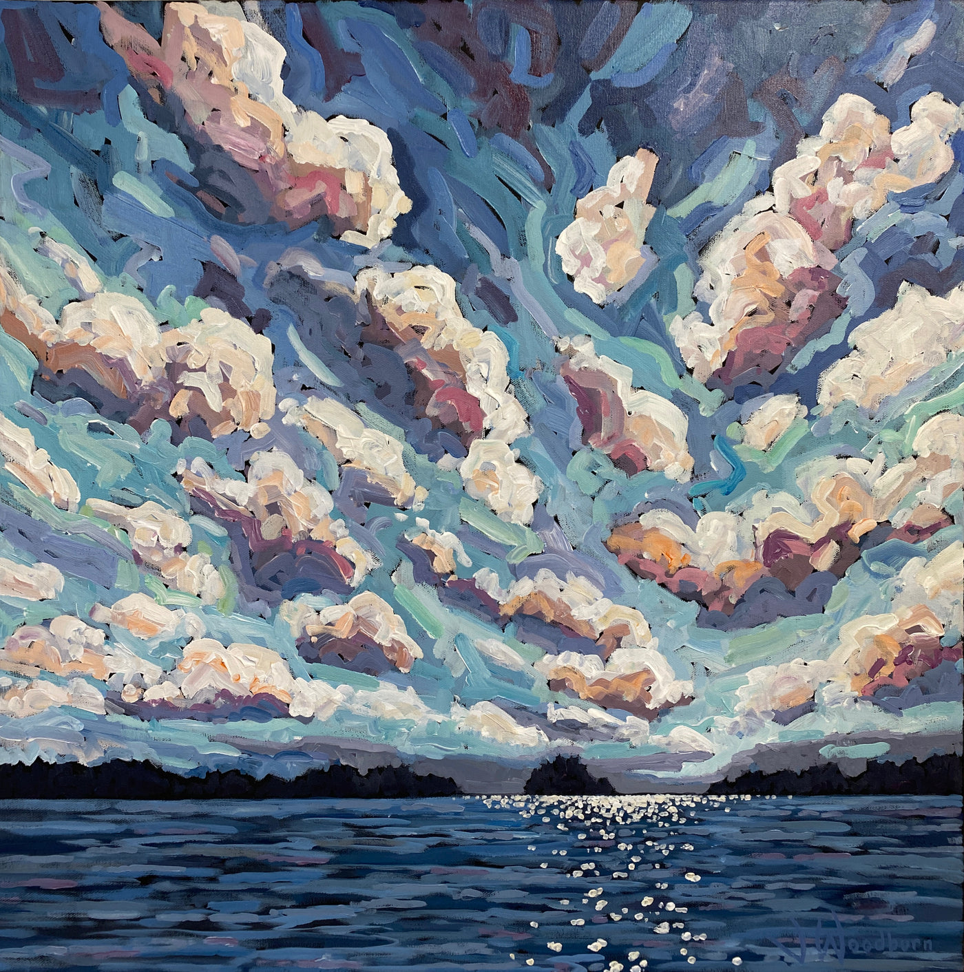 Scattered Diamonds — painting by Jennifer Woodburn