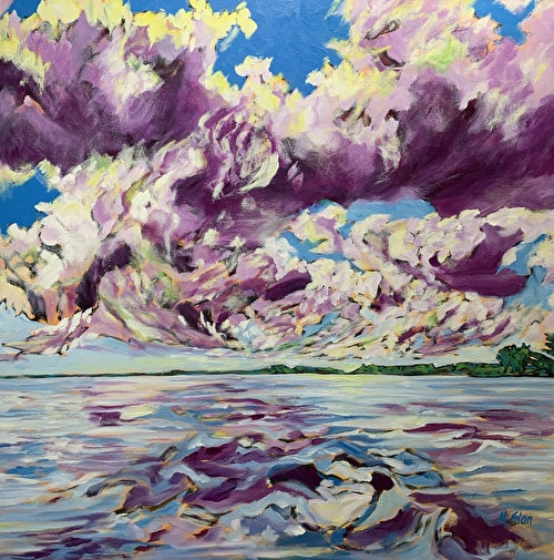 The Day The Clouds Fell In — painting by Miriam Slan