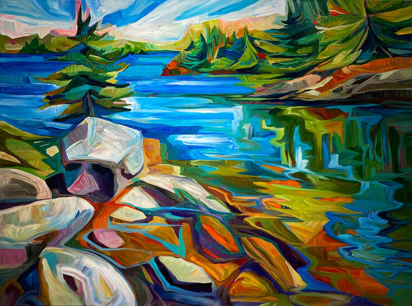 Afternoon Stroll — painting by A Solo Exhibition By Julia Veenstra