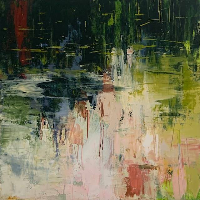 Beneath The Damzel Flies — painting by Sue A. Miller