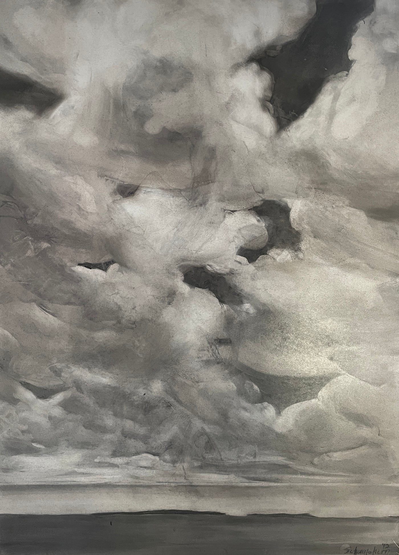 Cloud Study — painting by Liz Schamehorn
