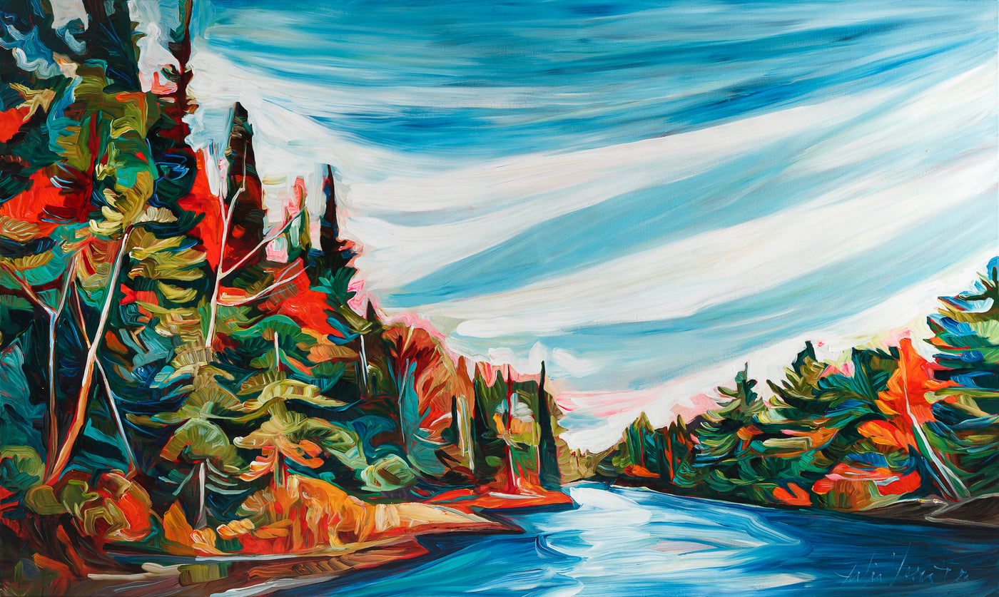 Cruising Harris Lake — painting by A Solo Exhibition By Julia Veenstra