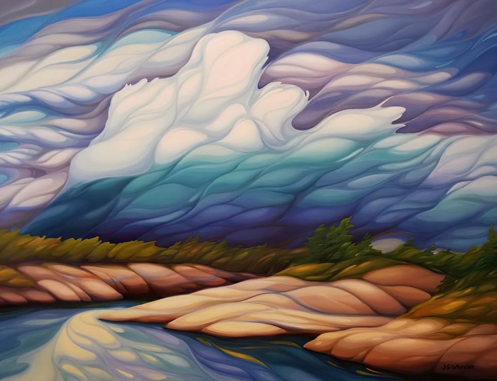 Storm Passing French River by Jan Wheeler